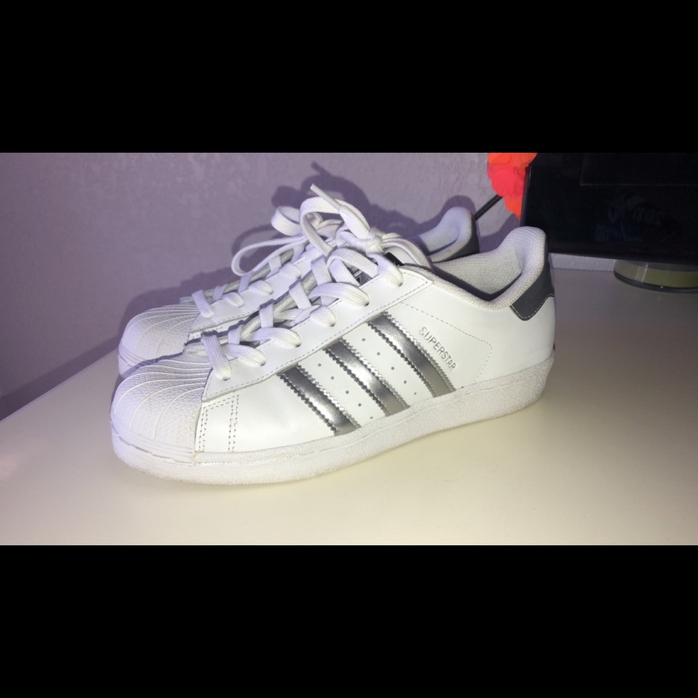 Adidas Superstars Silver (Size 7)